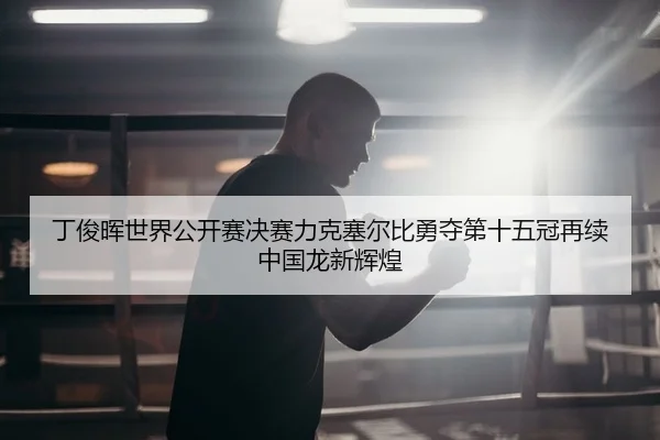 丁俊晖世界公开赛决赛力克塞尔比勇夺第十五冠再续中国龙新辉煌